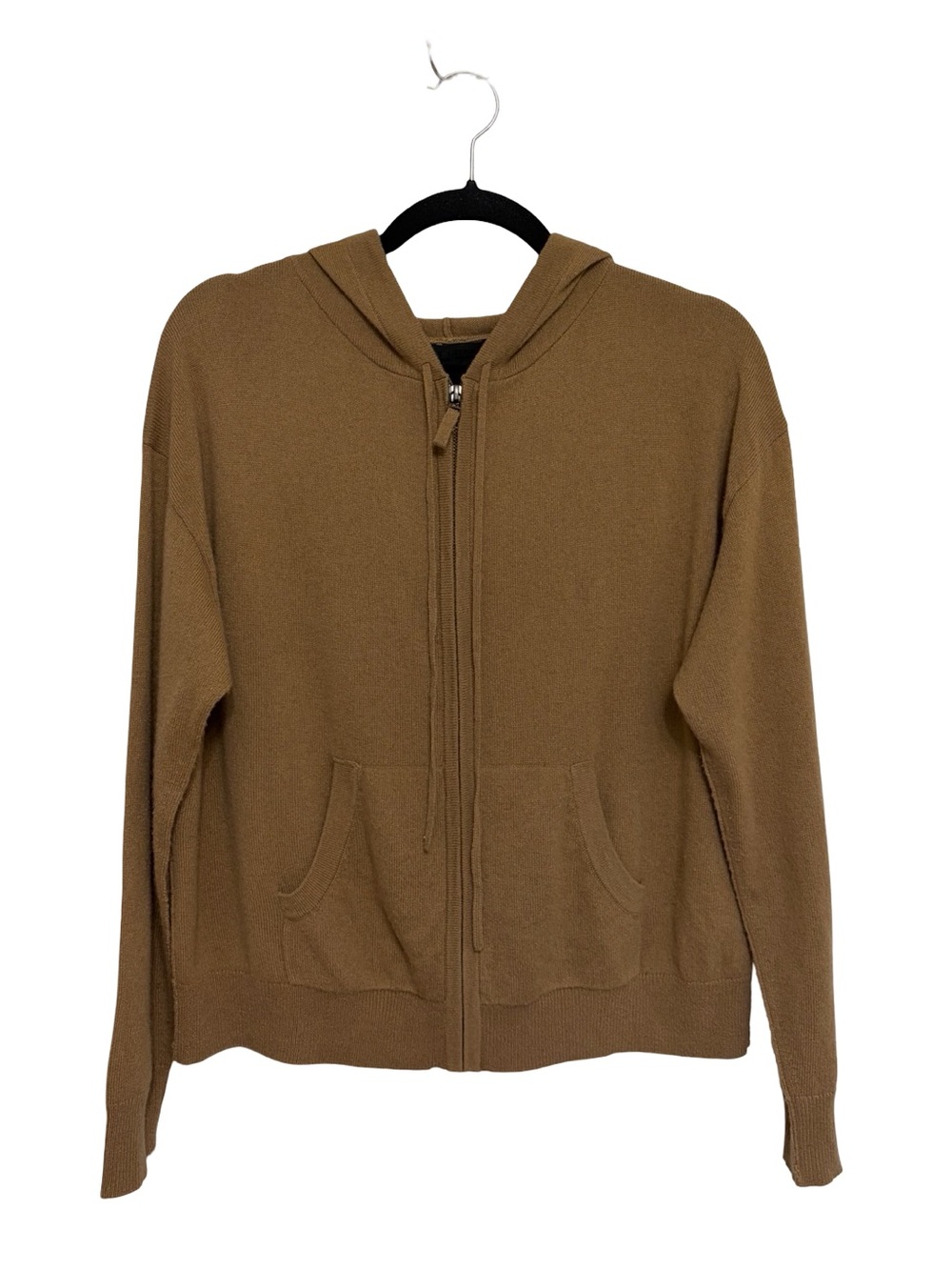Nili Lotan 100% Cashmere Emmaline Full Zip Hoodie in Camel - Size M